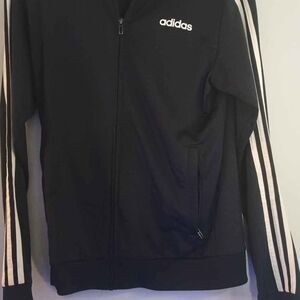 Adidas Black Lightweight Shirt Jacket with Iconic Stripes